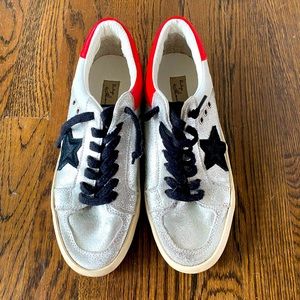 Red and silver vintage Havana sneakers